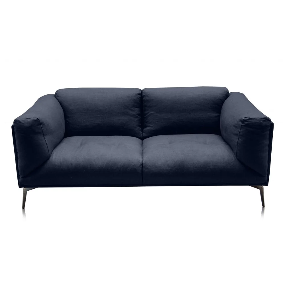 Alberta Two-Seater Sofa with Reynaldo Rave Blue Nights Fabric