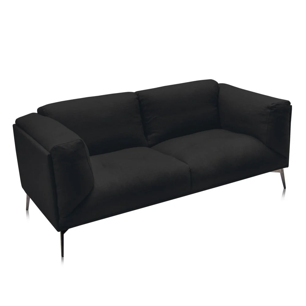 Alberta Two-Seater Sofa with Reynaldo Rave Jet Black Fabric - Image 2