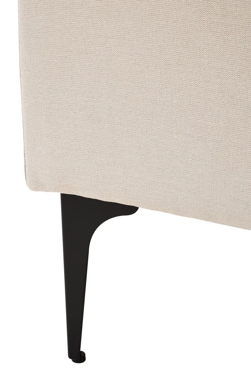 Alora 3 Seater Chaise Sofa - Cream - Left Facing - Image 12
