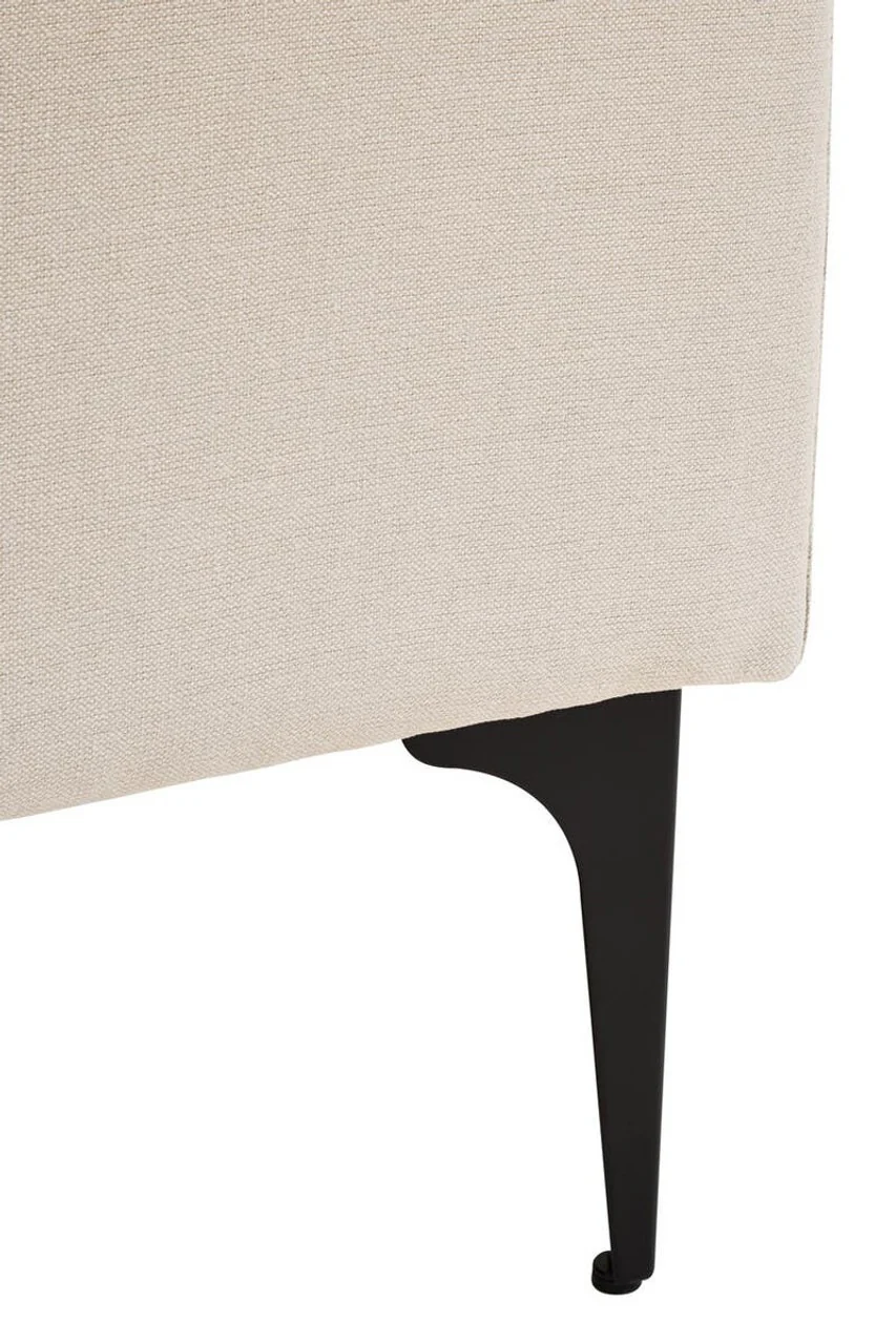 Alora 3 Seater Chaise Sofa - Cream - Right Facing - Image 11