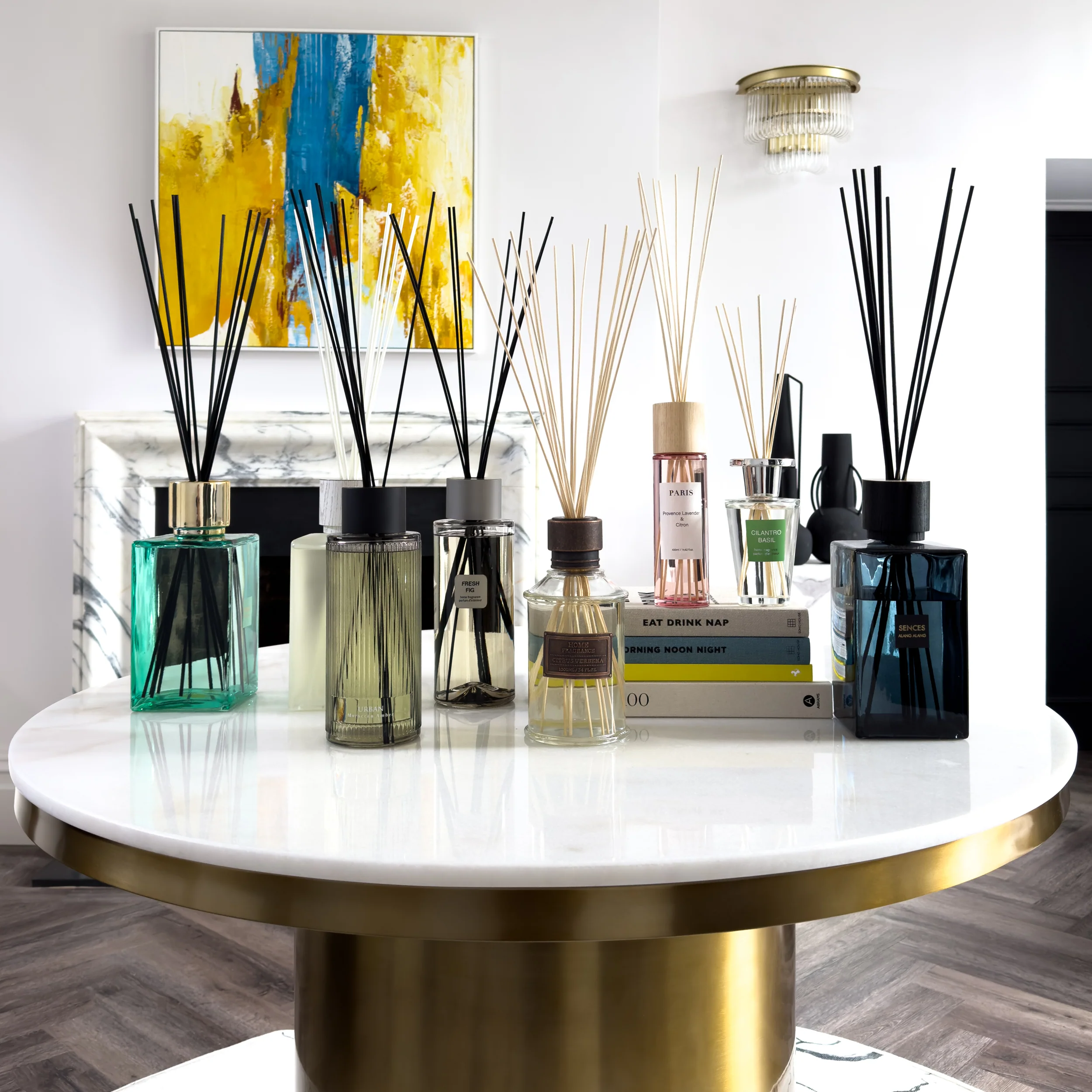 Enormous Amora Reed Diffuser with Onyx Glass Bottle - Image 2