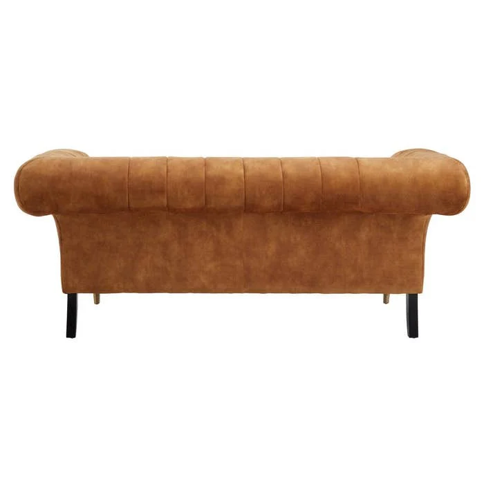 Annette 2-Seater Sofa – Gold Velvet - Image 4