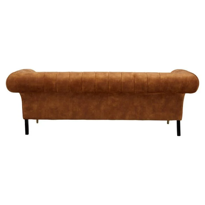 Annette 3-Seater Sofa – Gold Velvet - Image 4