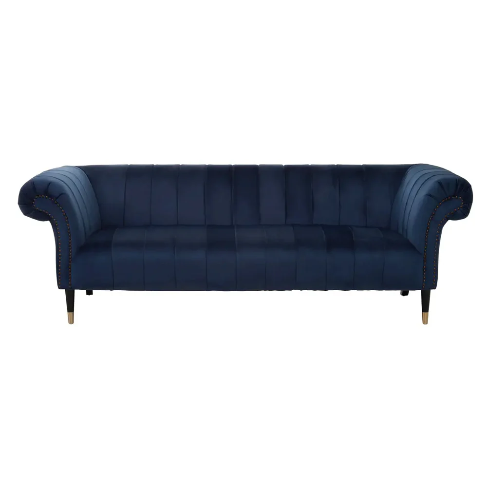 Annette 3-Seater Sofa – Midnight Blue Velvet