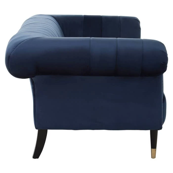Annette 3-Seater Sofa – Midnight Blue Velvet - Image 3