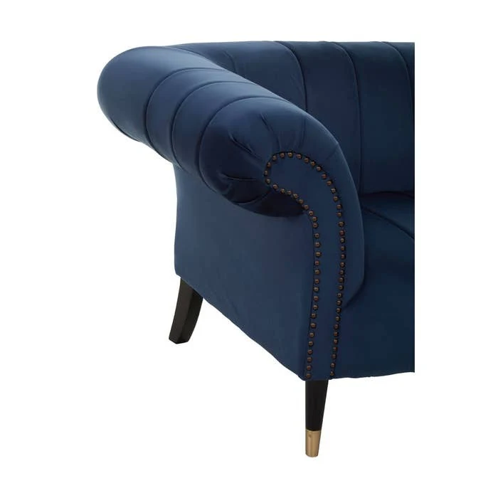 Annette 3-Seater Sofa – Midnight Blue Velvet - Image 6