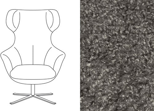 Arabella Swivel Chair – Doodle Fabric - Image 12