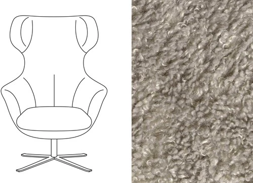Arabella Swivel Chair – Doodle Fabric - Image 14