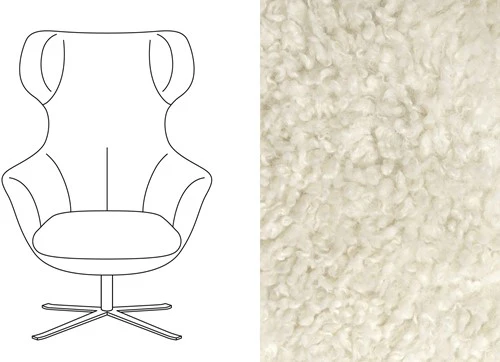 Arabella Swivel Chair – Doodle Fabric - Image 9