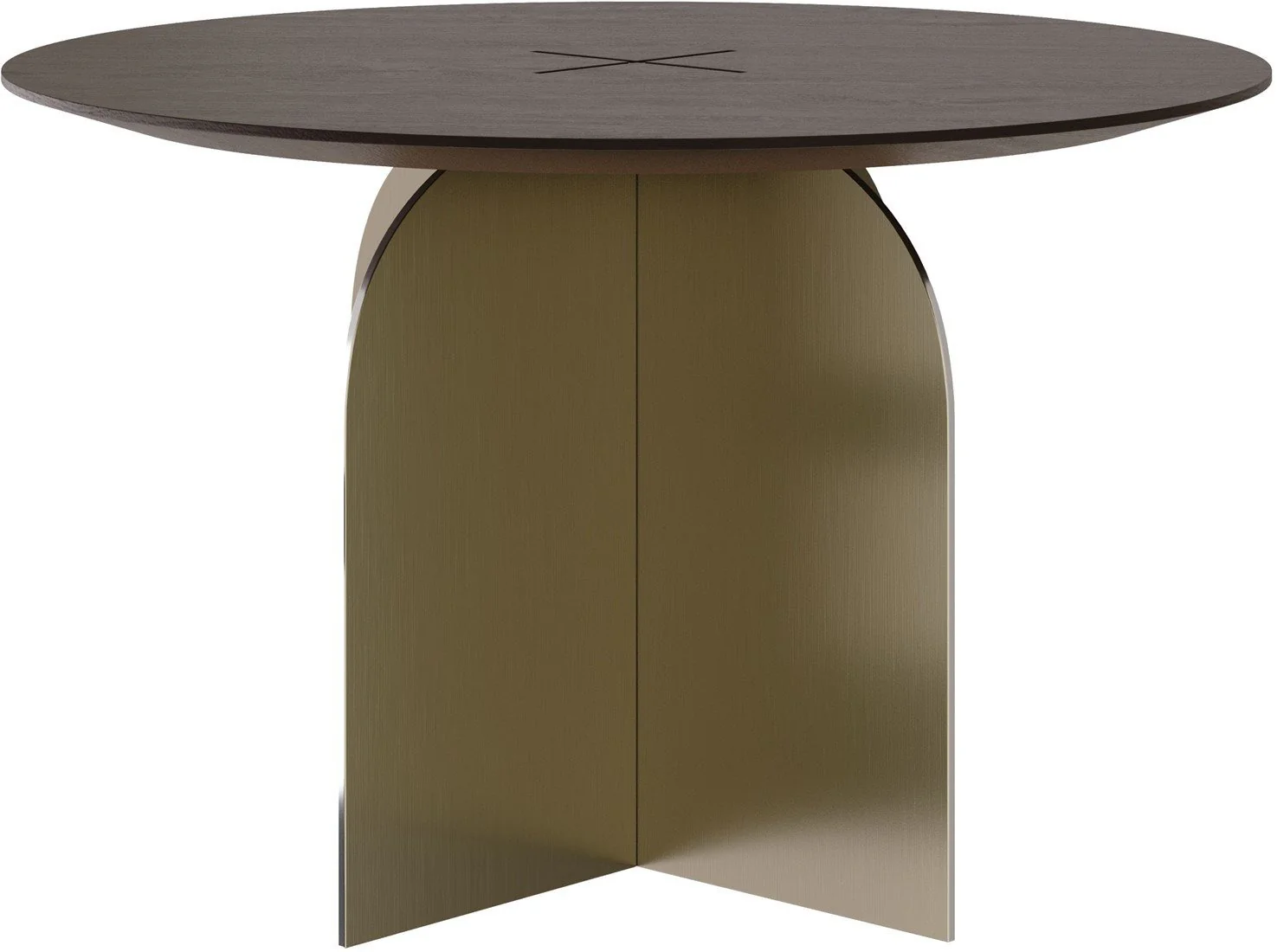 Arcadia Coffee Table – Brushed Bronze and Brown - Image 2