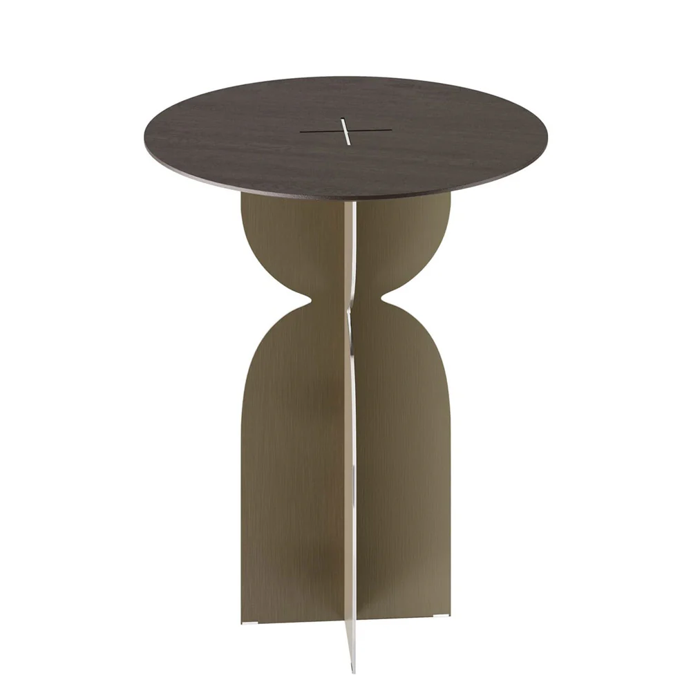Arcadia Occasional Table – Brushed Bronze and Brown