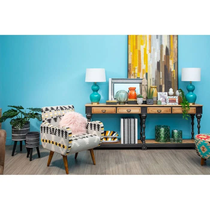 Ashlynn Geometric Armchair – Multi-coloured - Image 6