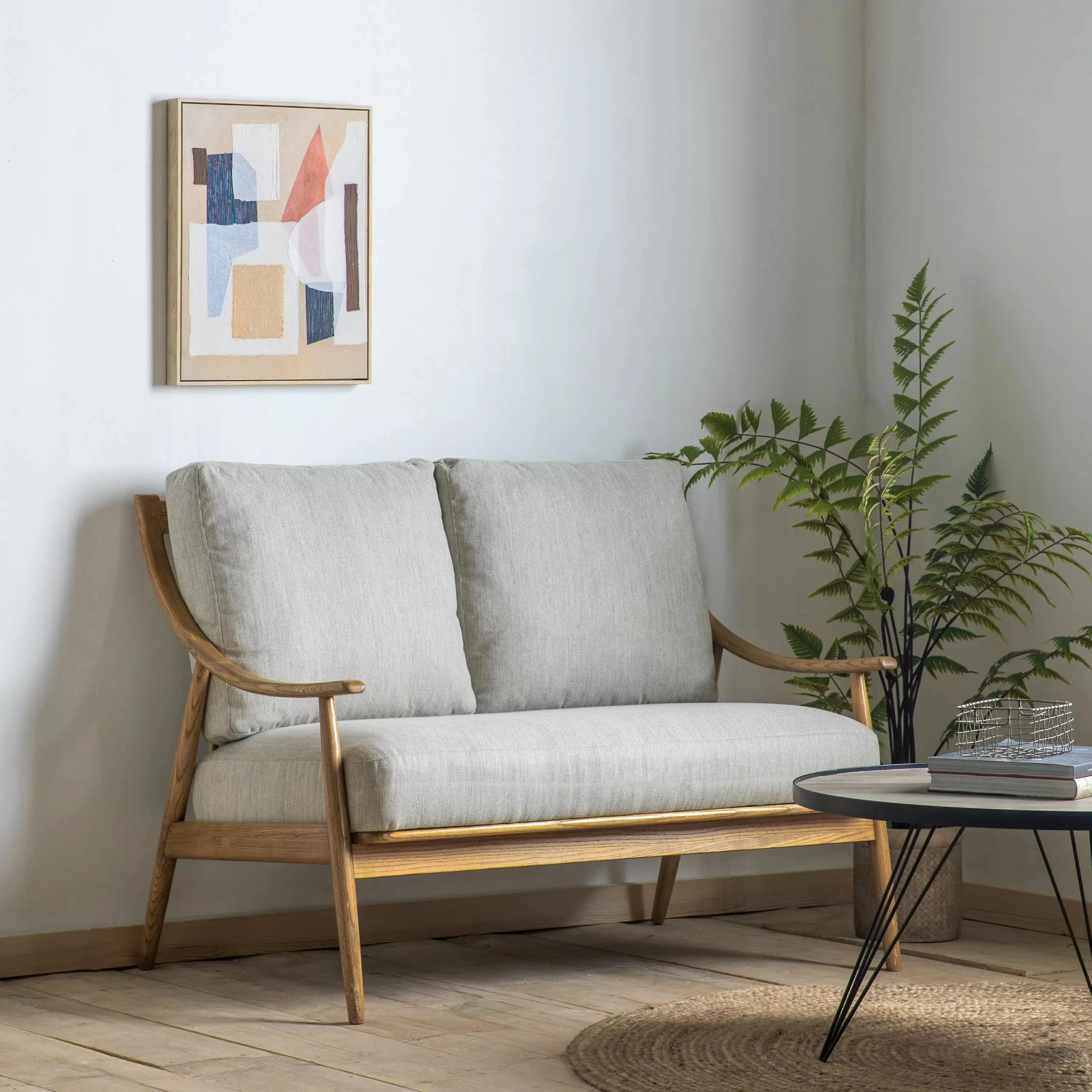 Atlas 2 Seater Sofa – Natural Linen - Image 4