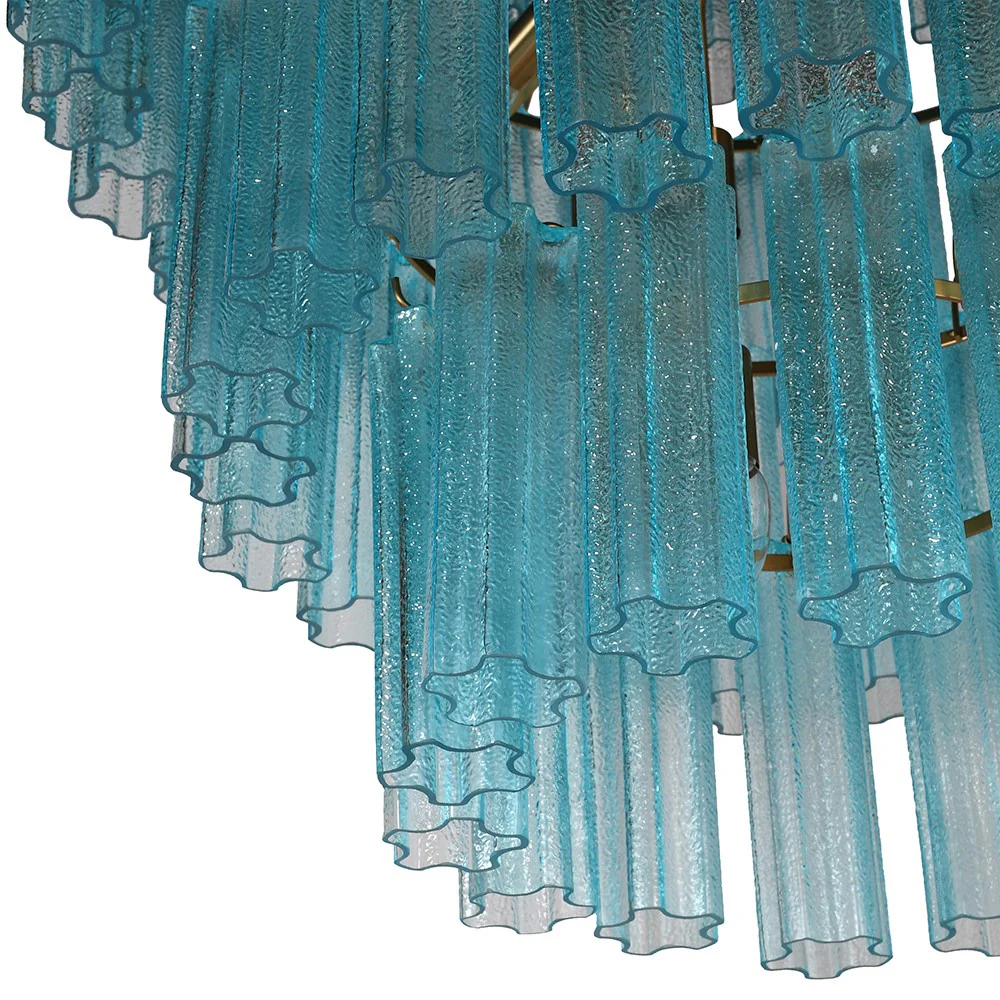 Azurine Tiered Chandelier with Blue Glass - Image 2