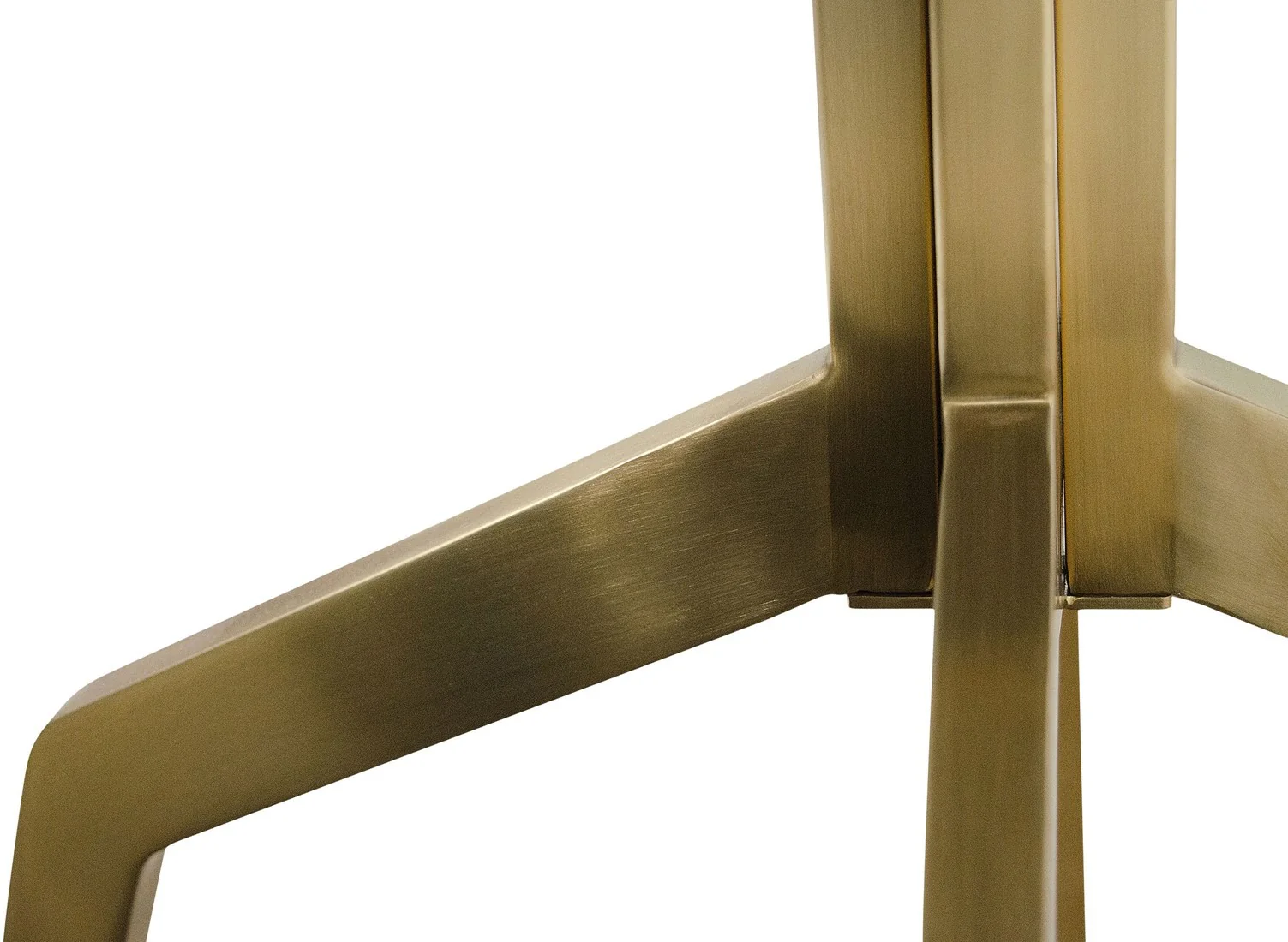 Baudillane Dining Table with Brown Marble and Brushed Gold Legs – 80cm - Image 3