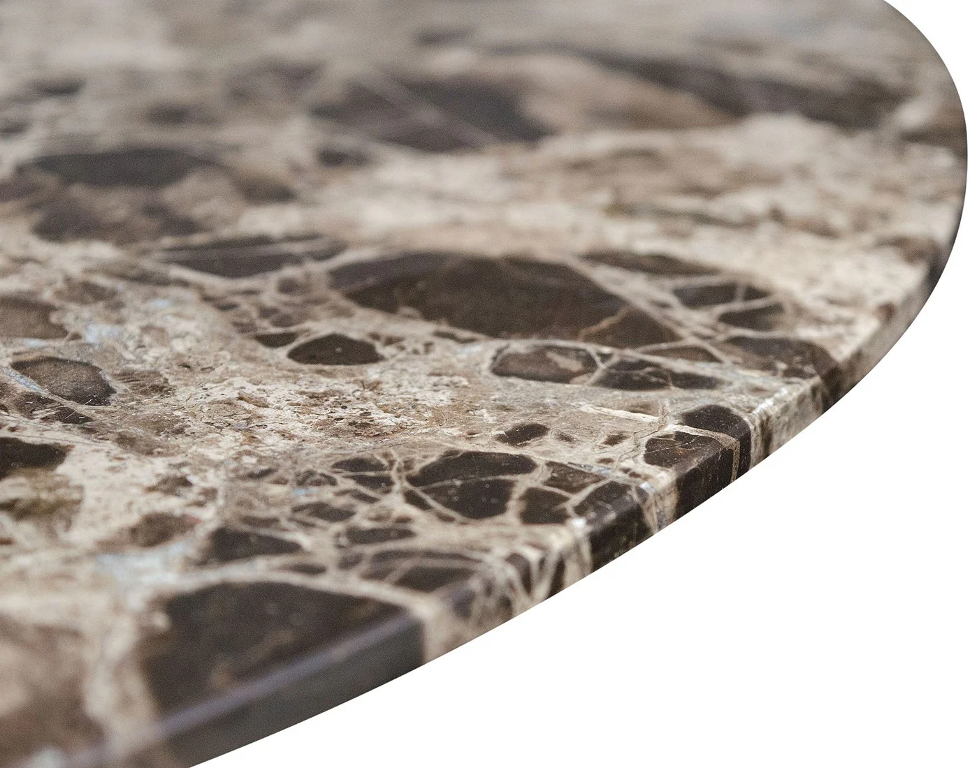 Baudillane Dining Table with Brown Marble and Brushed Gold Legs – 80cm - Image 5