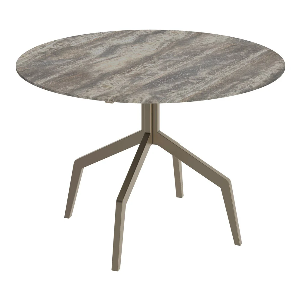 Baudillane Dining Table – Grey Travertine