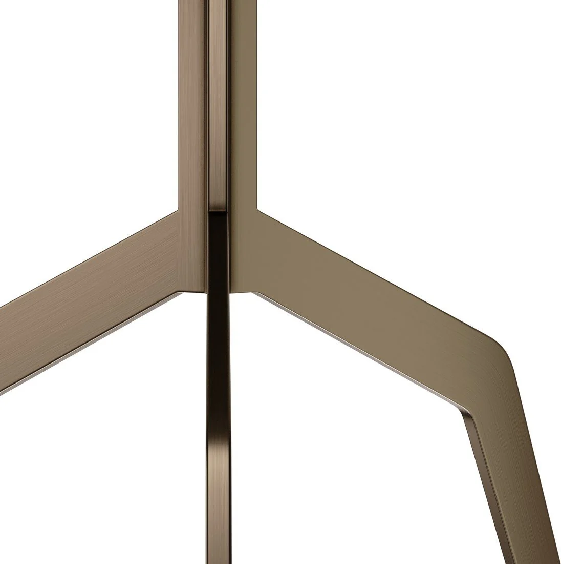 Baudillane Occasional Table with Grey Travertine and Brushed Bronze Metal Legs - Image 4