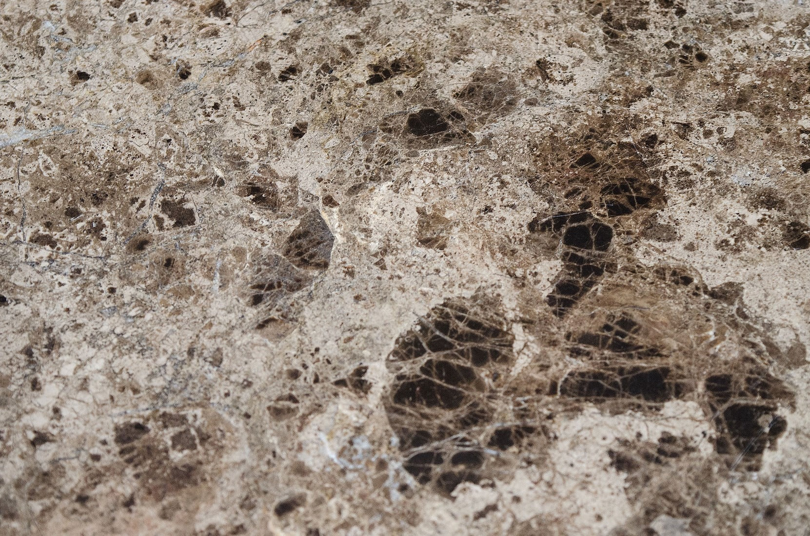 Baudillane Side Table with Brown Marble and Brushed Gold Legs - Image 3