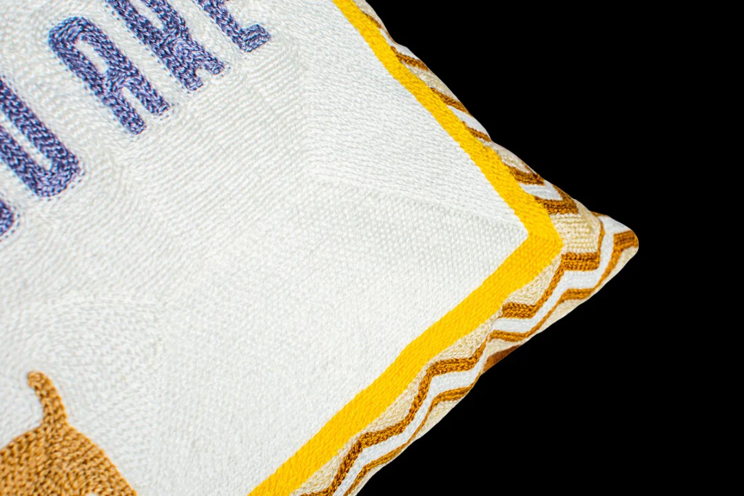 The Pillow Drop Be the Person Your Dog Thinks You Are Needlepoint Cushion - Image 3