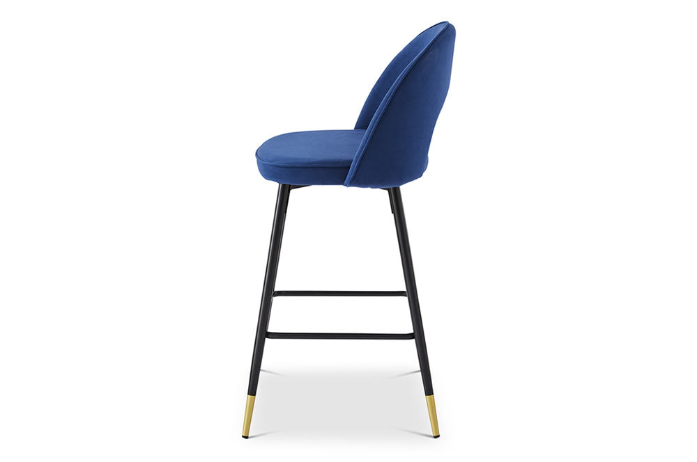 Berkeley Designs Hoxton Bar Stool In Blue Velvet - Image 3