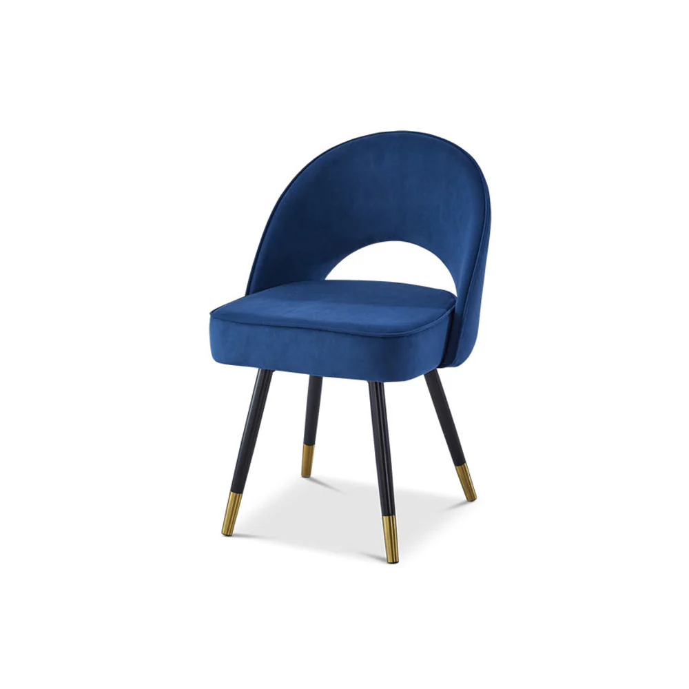 Berkeley Designs Hoxton Dining Chair in Blue Velvet – Set of 2 - Image 2