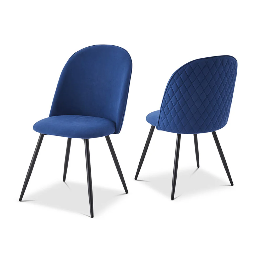 Berkeley Designs Soho Dining Chair in Blue Velvet – Set of 2 - Image 2