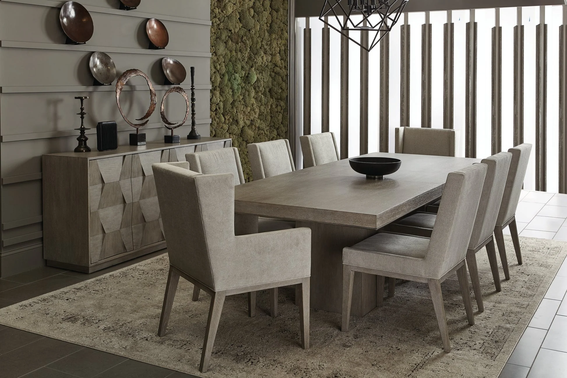 Bernhardt Linea Dining Arm Chair – Cerused Greige - Image 4