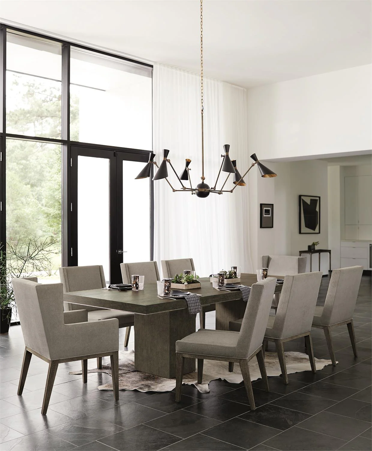 Bernhardt Linea Dining Side Chair – Cerused Charcoal - Image 3