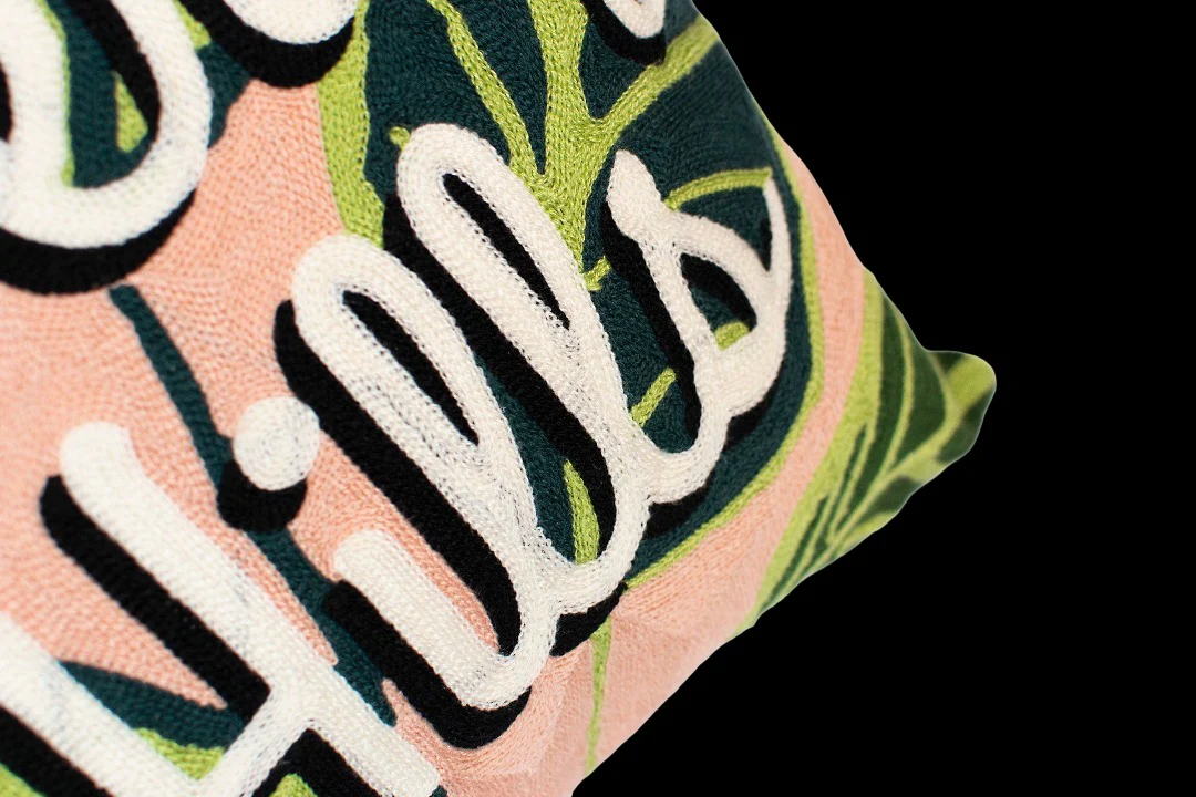 The Pillow Drop Beverly Hills Needlepoint Cushion - Image 3