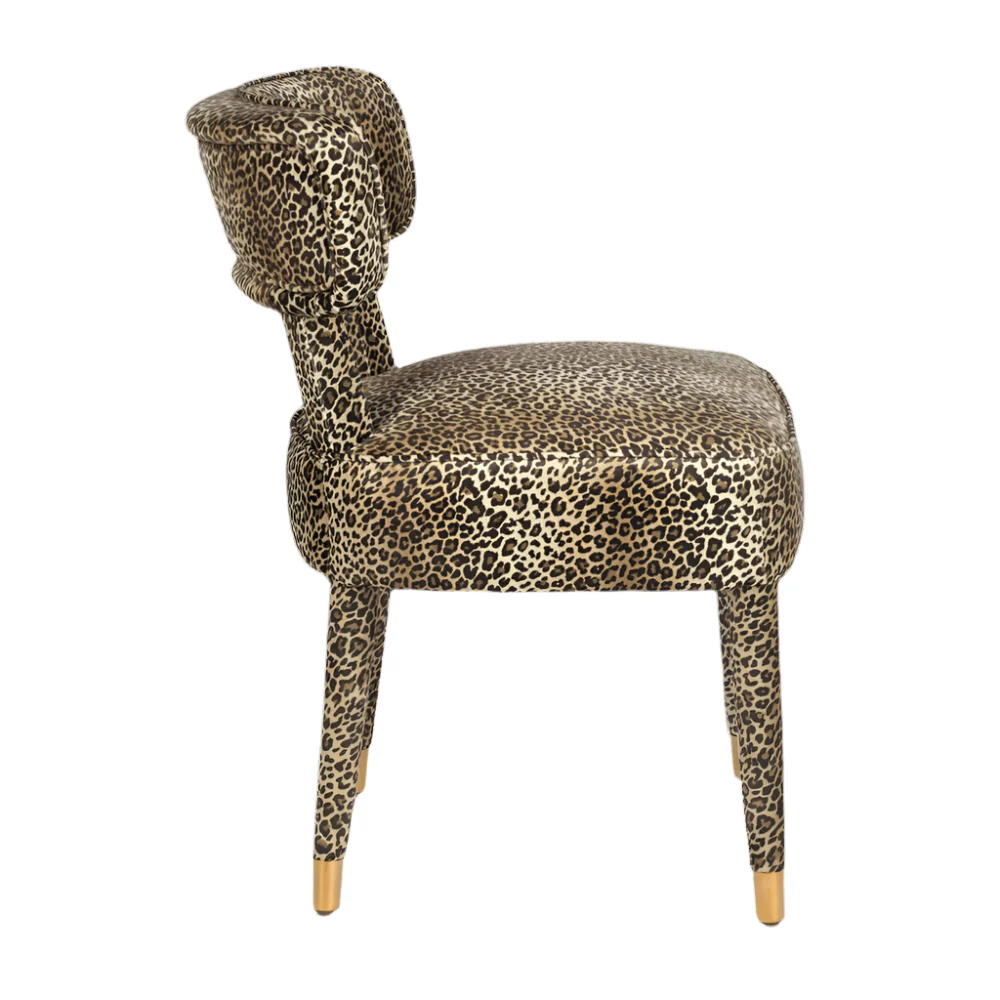 Bold Monkey Claws Out Leopard Print Dining Chair - Image 3