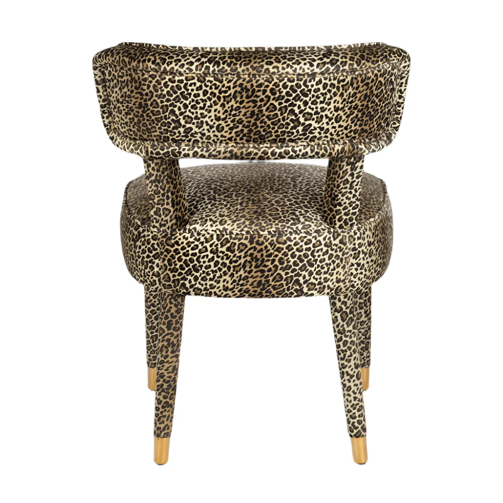 Bold Monkey Claws Out Leopard Print Dining Chair - Image 4