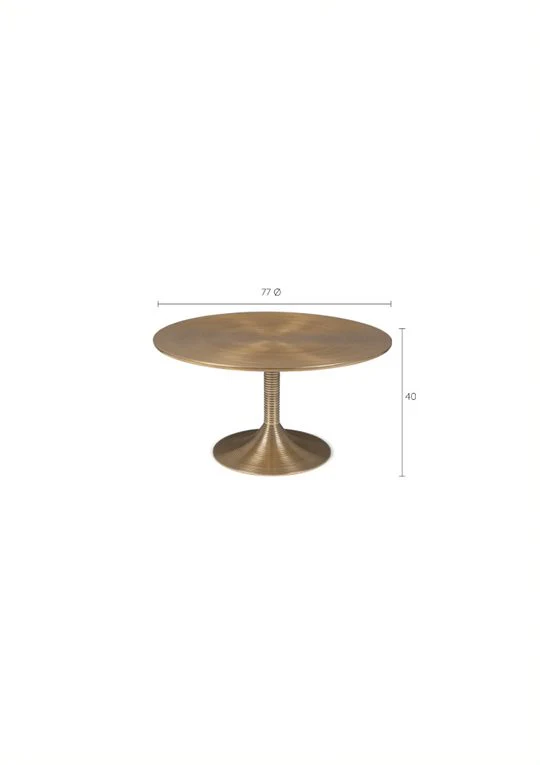 Bold Monkey Hypnotising Round Coffee Table – Gold - Image 7