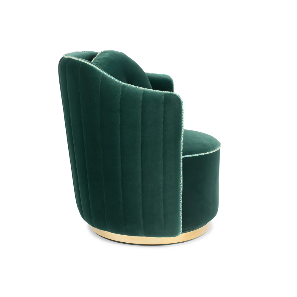 Bold Monkey Sassy Granny Lounge Chair in Dark Green - Image 3