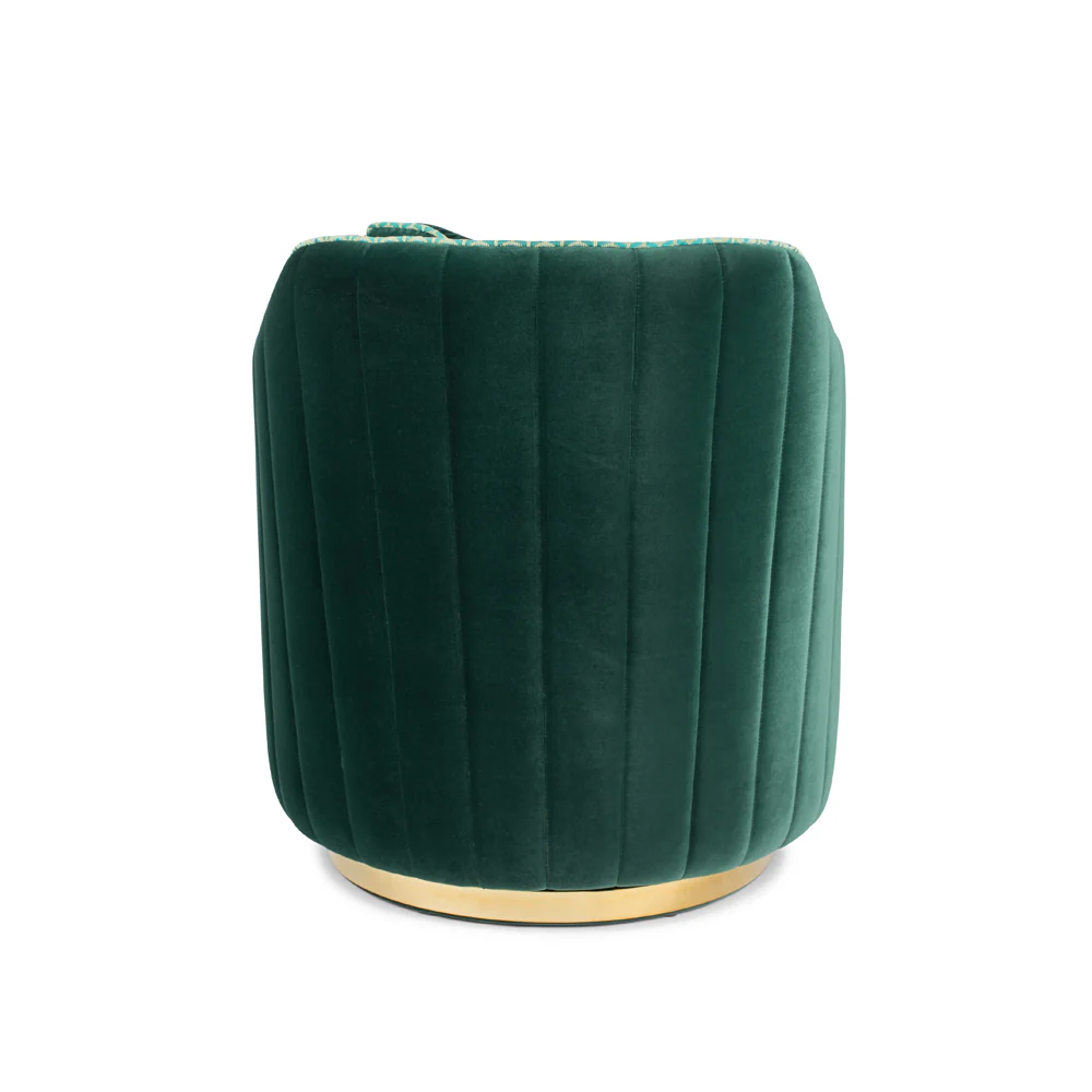 Bold Monkey Sassy Granny Lounge Chair in Dark Green - Image 4
