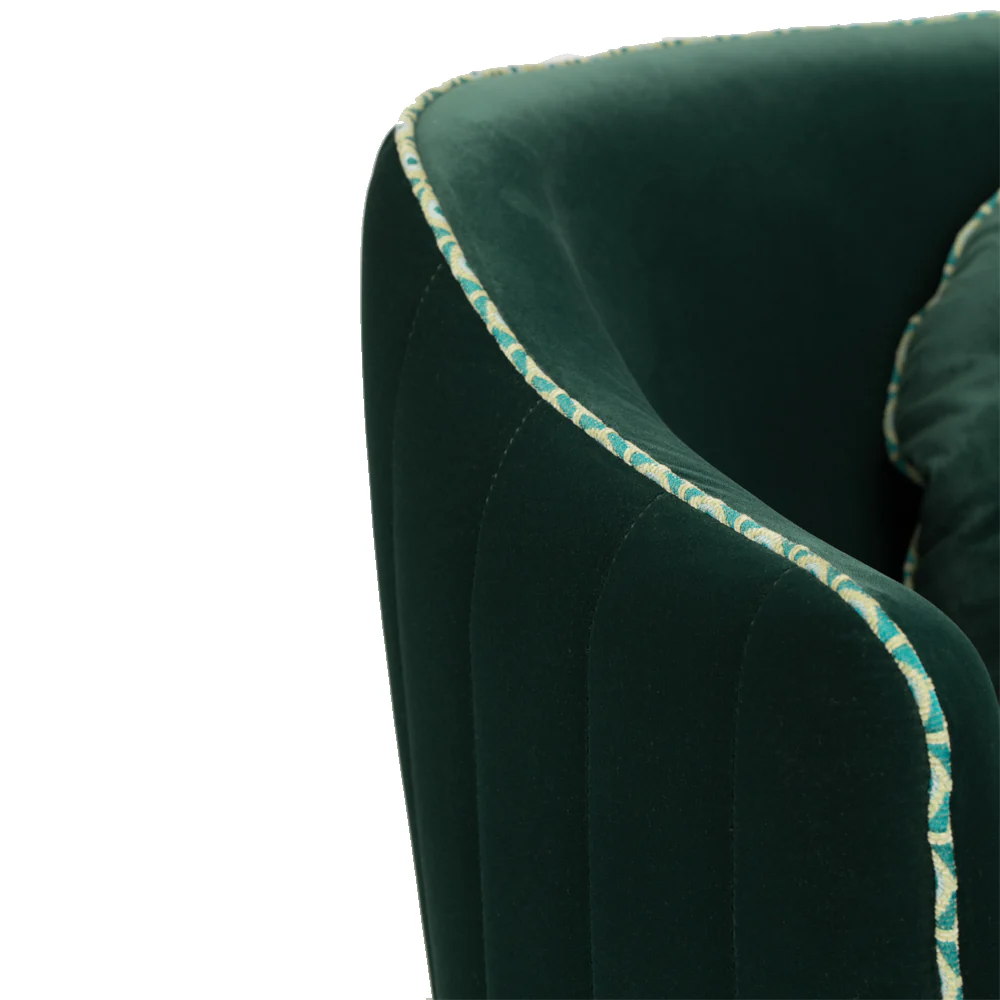 Bold Monkey Sassy Granny Lounge Chair in Dark Green - Image 6
