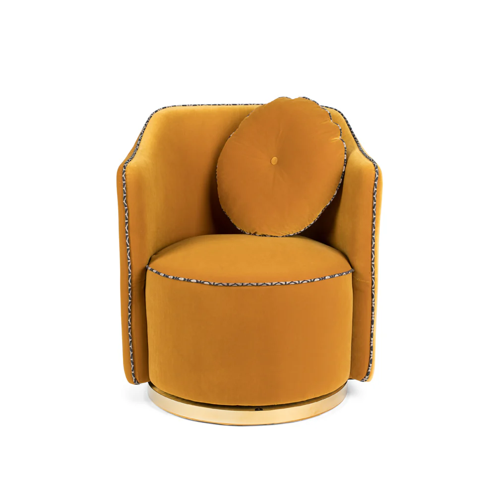 Bold Monkey Sassy Granny Lounge Chair in Ochre
