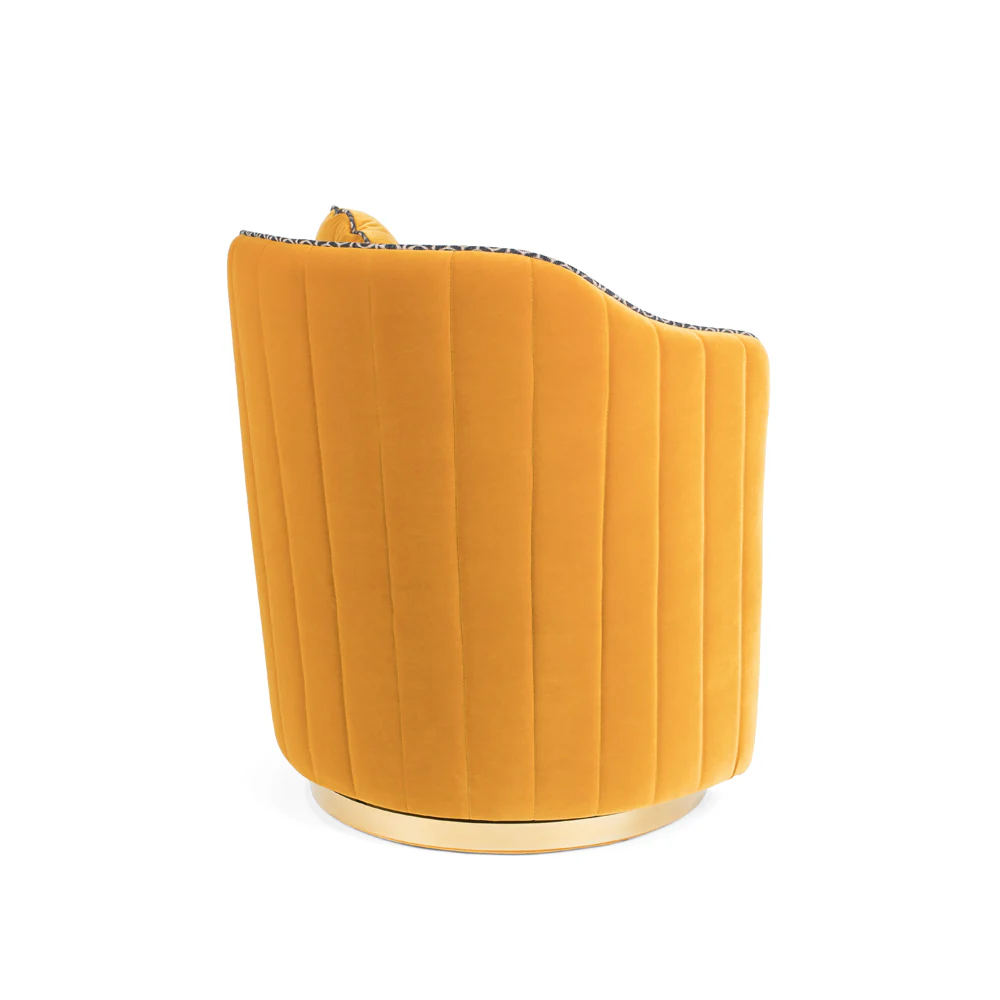 Bold Monkey Sassy Granny Lounge Chair in Ochre - Image 4