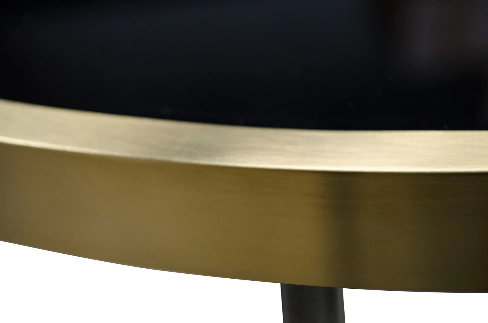Kaisley Dining Table with Brushed Gold and Glass - 110cm - Image 5