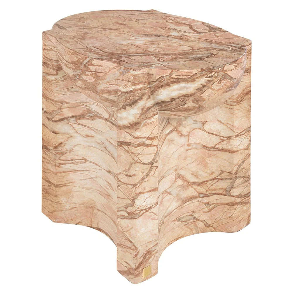 Branson Stool – Earthy Faux Marble - Image 3