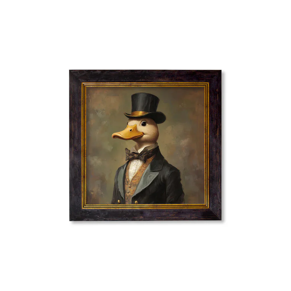 Captain Quackmore – Gentleman Duck – Oxford Square Frame
