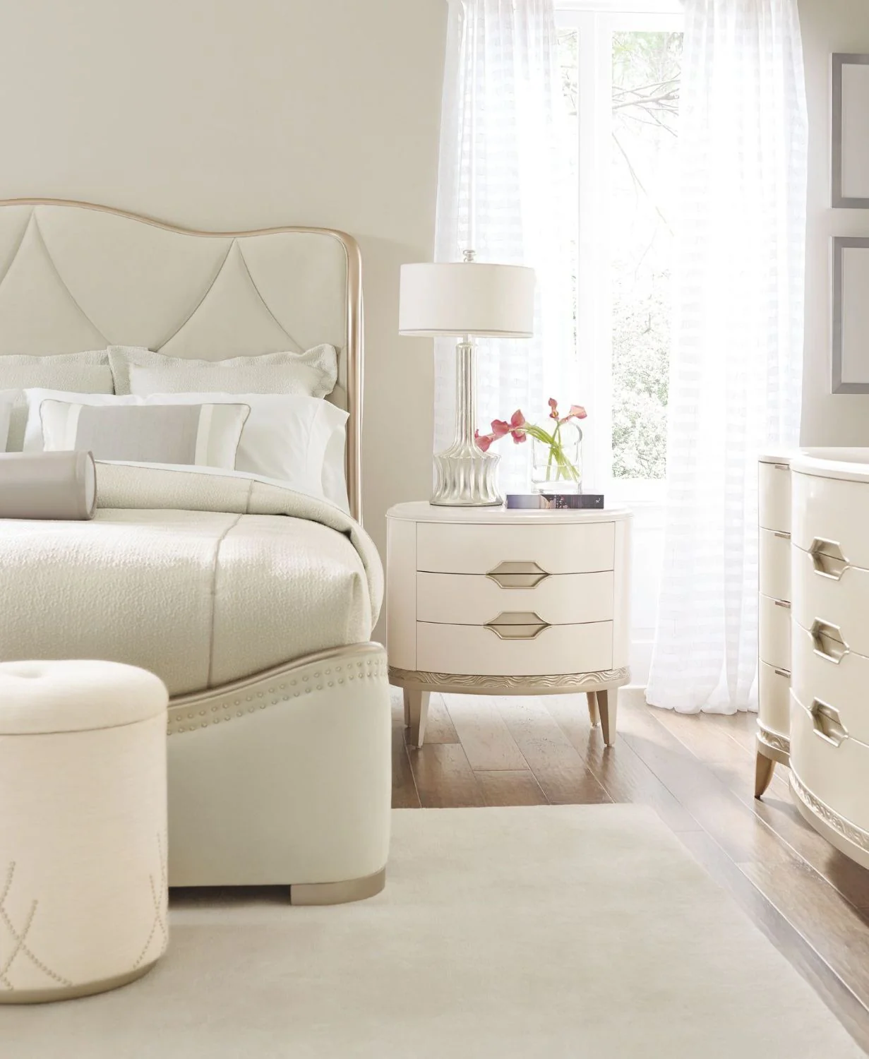 Caracole Adela 3 Drawer Bedside Table - Image 3