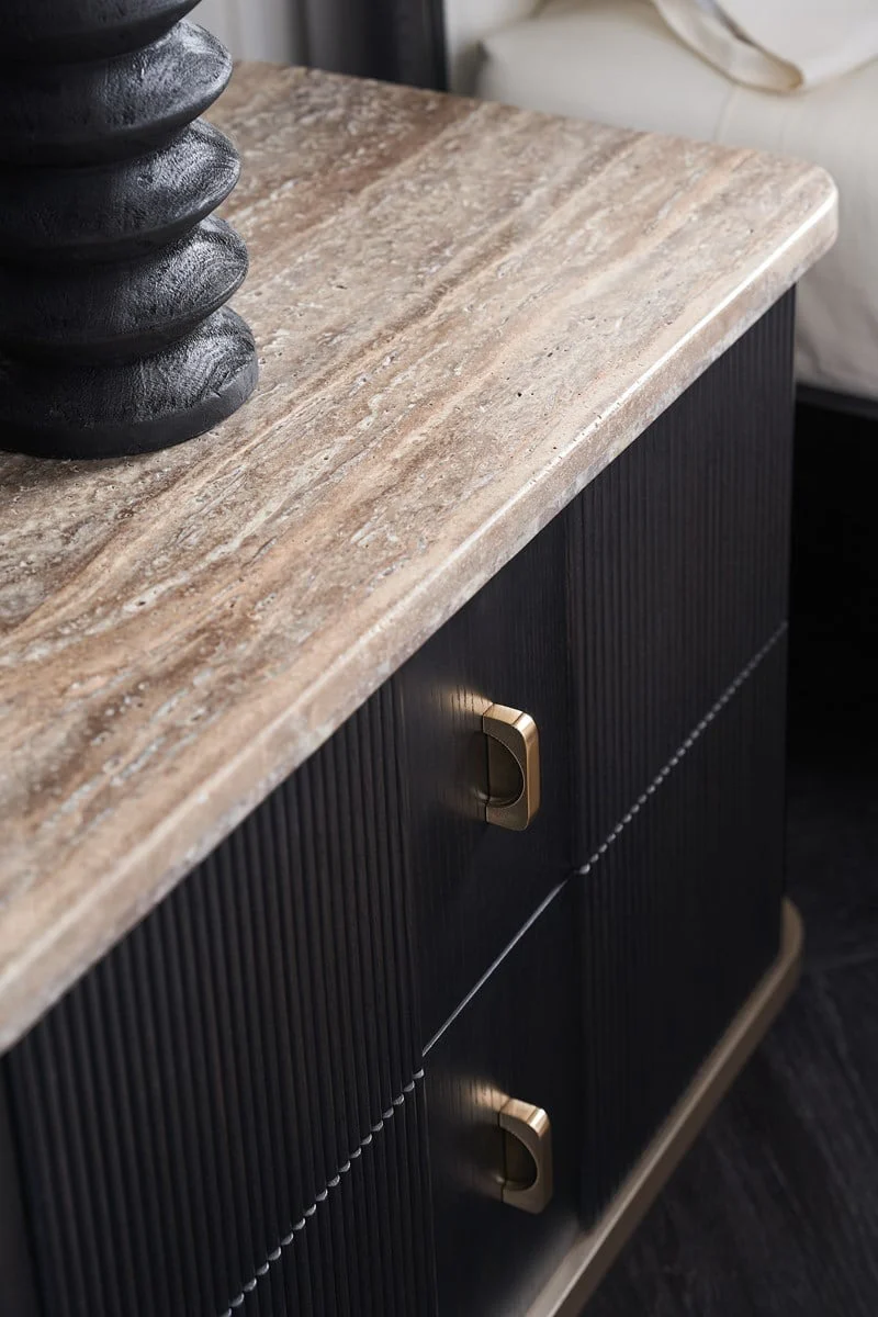 Caracole Rhythm Bedside Table - Black - Image 6