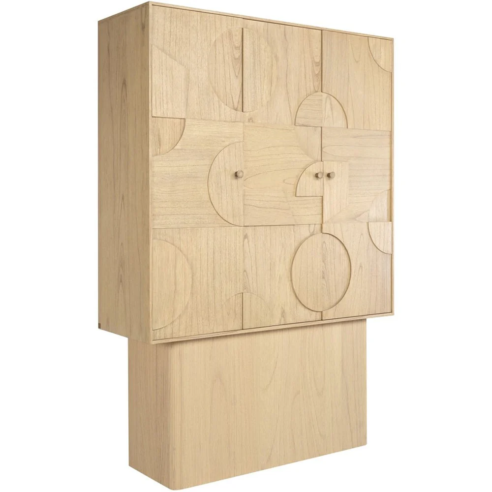 Cassian Cabinet in Natural Mindi Wood - Image 2