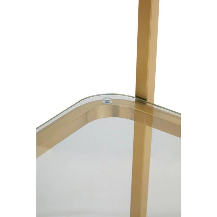 Caterina Right Half-moon Shelving Unit – Gold Finish - Image 6