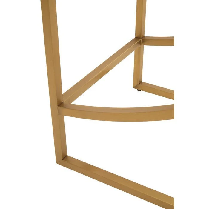 Caterina Right Half-moon Shelving Unit – Gold Finish - Image 7