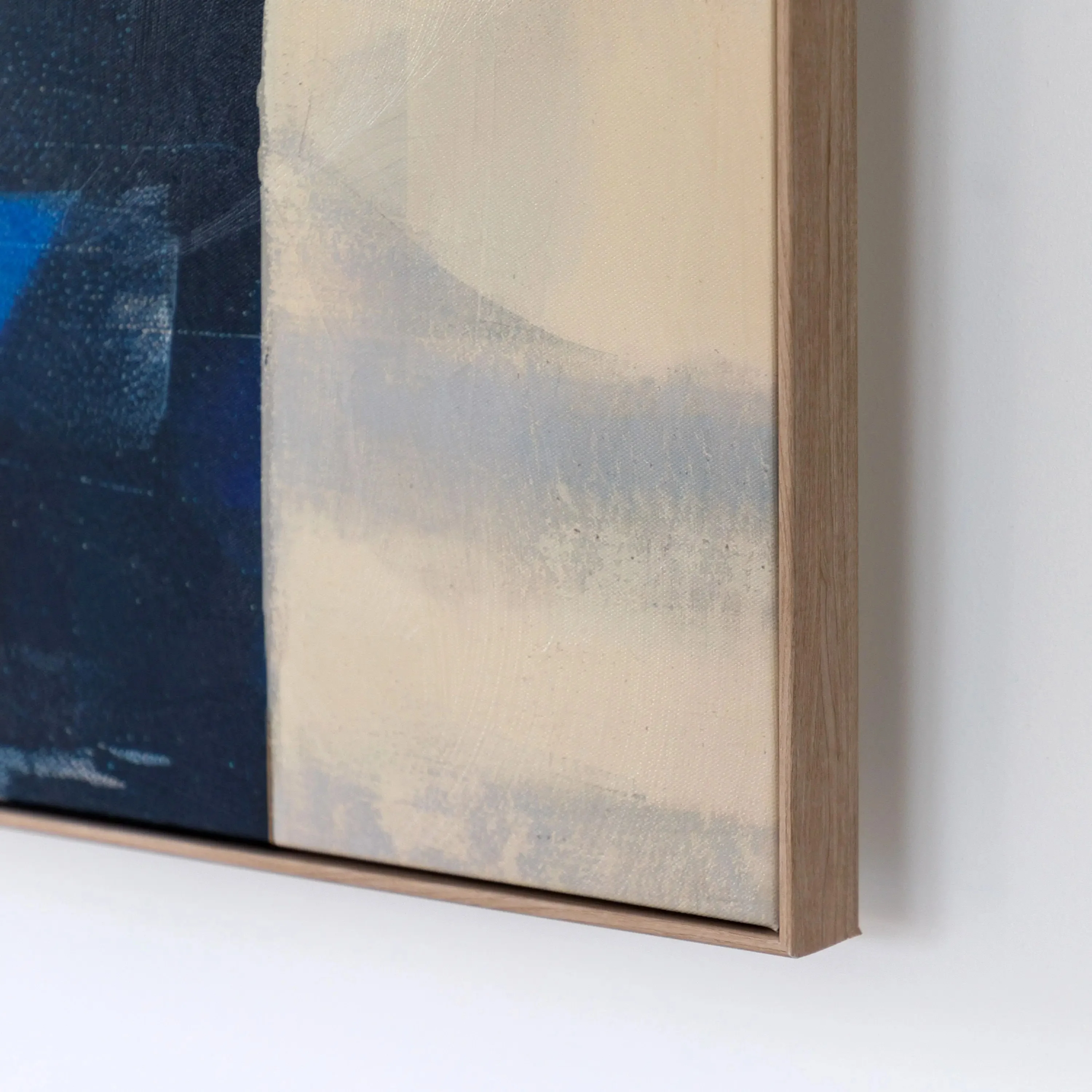 Chromatic Flow Abstract Canvas – Cobalt - Image 3