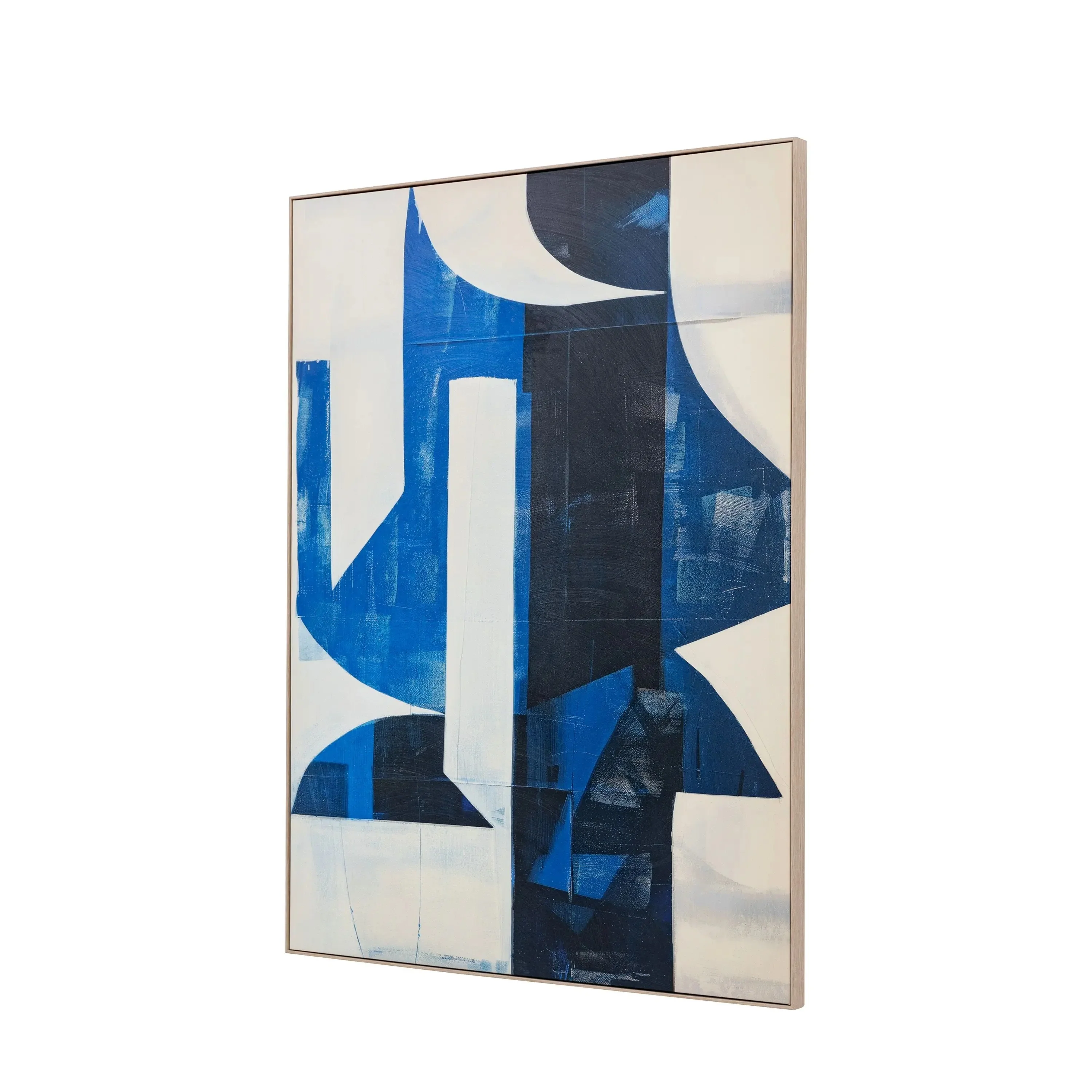 Chromatic Flow Abstract Canvas – Cobalt - Image 5
