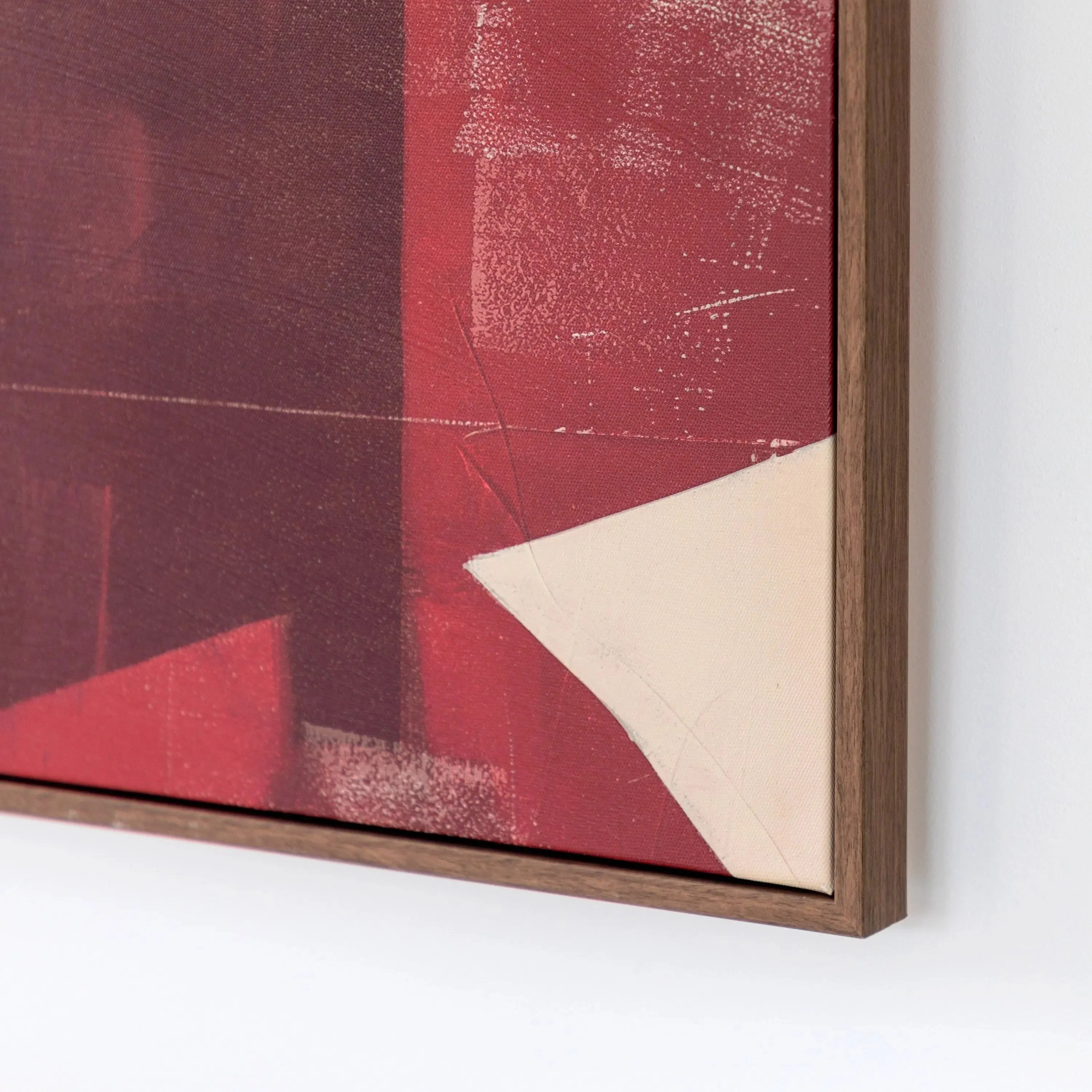 Chromatic Flow Square Abstract Canvas – Red - Image 4