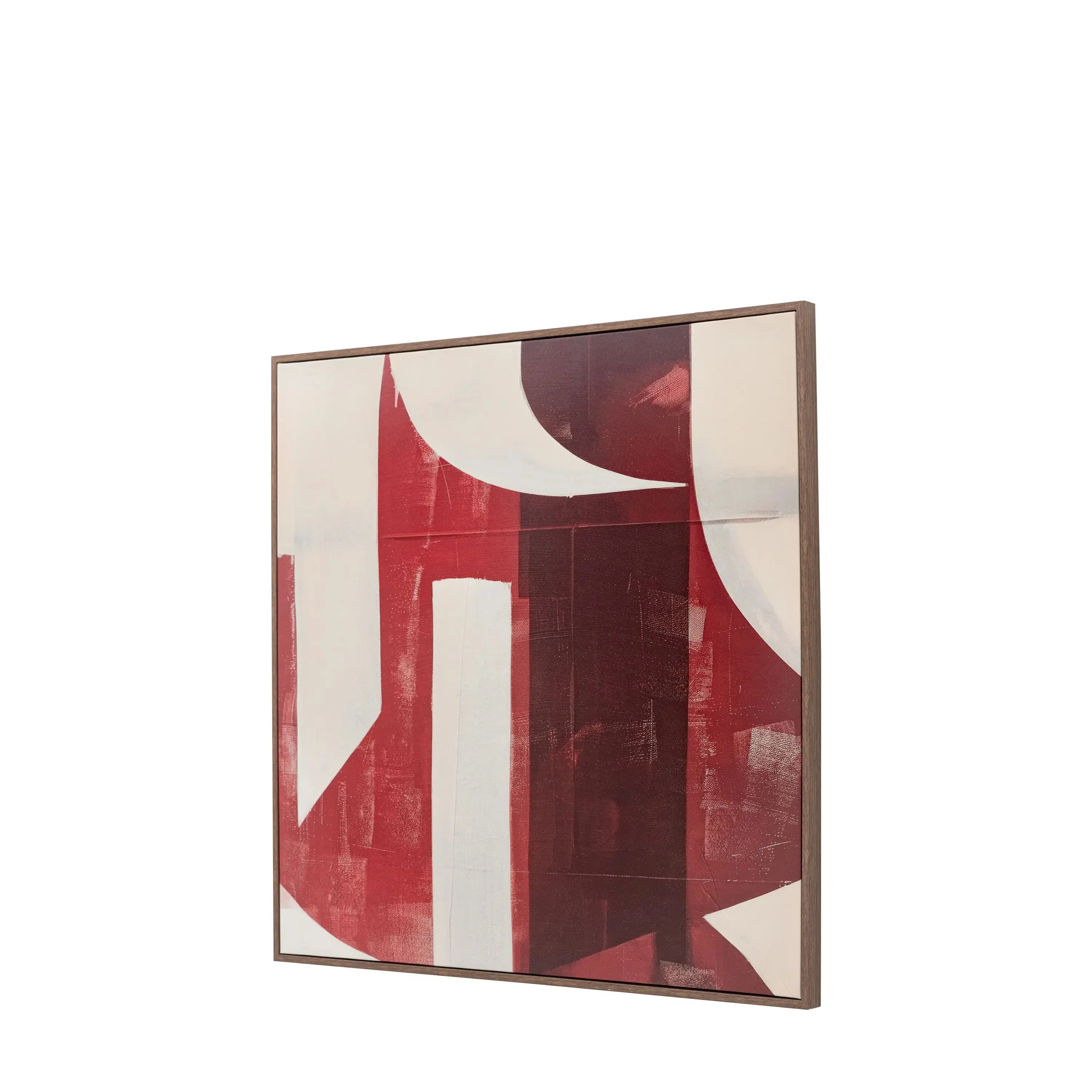 Chromatic Flow Square Abstract Canvas – Red - Image 6